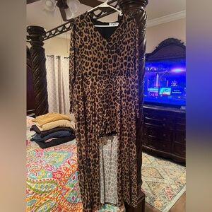 Crazy Train leopard romper